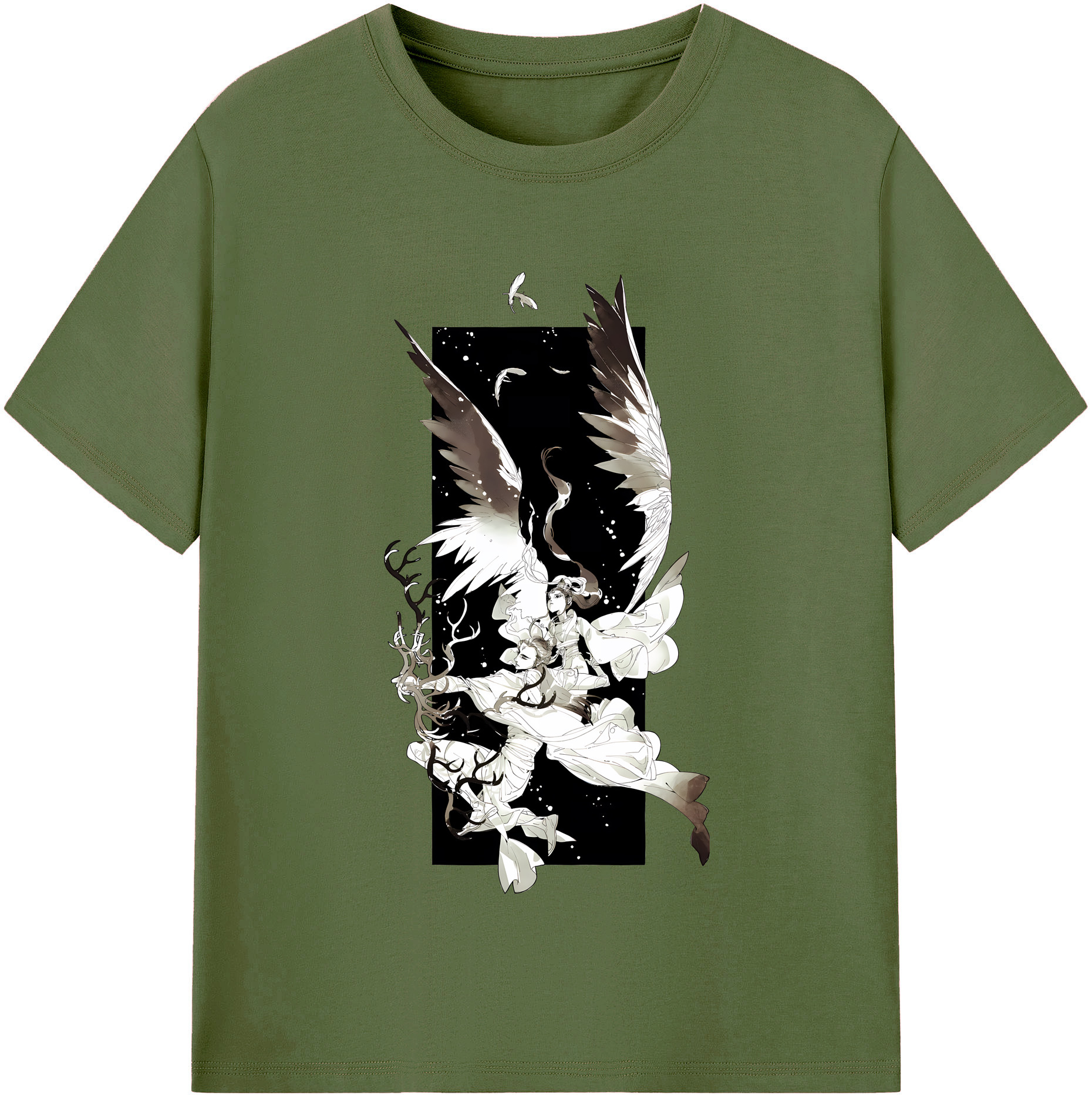 （画像用） Ne Zha 2 ナタ 魔童の大暴れ 綿100％半袖Tシャツ（フロントプリント）